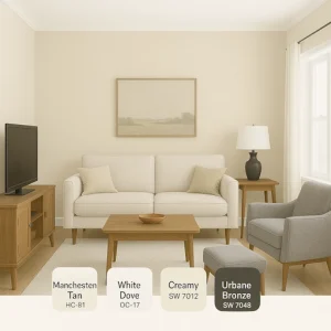 small living room color palette - warm and inviting