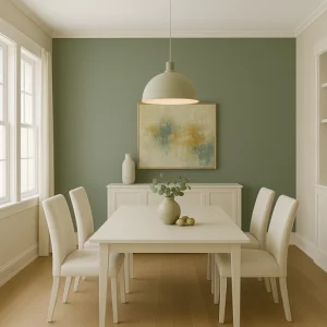 image of dining room in japandi style